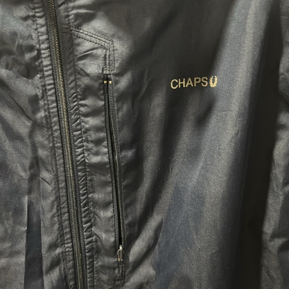 NWOT Chaps men's spring light weight jacket navy blue size L full zip. - Picture 4 of 7